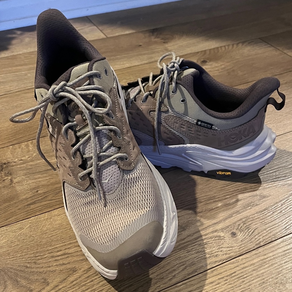 New Hoka One One Anacapa 2 Low Gore-Tex GTX Hiking Shoes Mens 10.5 D Dune